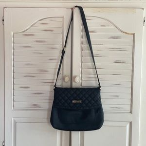 Kenneth Cole Black Fold down zip top Purse, NWout tags, Crossbody style, classy